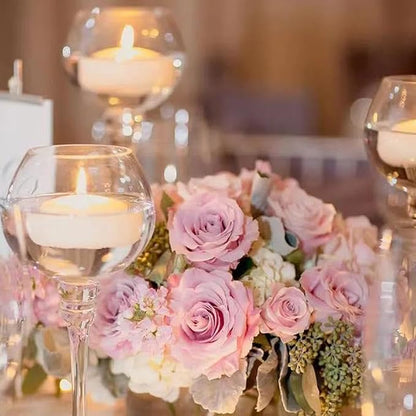 3 inch White Floating Candles,Wedding Candles for Centerpieces 15Pack
