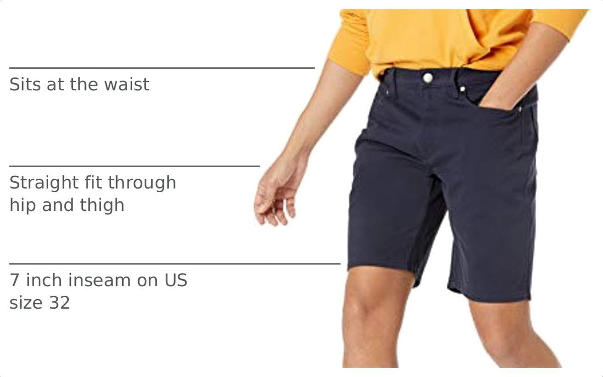 Men's Straight-Fit 7" Inseam Stretch 5-Pocket Shorts