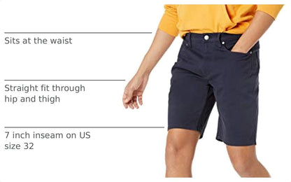 Men's Straight-Fit 7" Inseam Stretch 5-Pocket Shorts