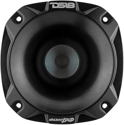 DS18 PRO-DKH1S 2" Bolt On Throat Titanium Compression Driver and Aluminum Short Horn Kit - 640 Watts, 8 Ohm