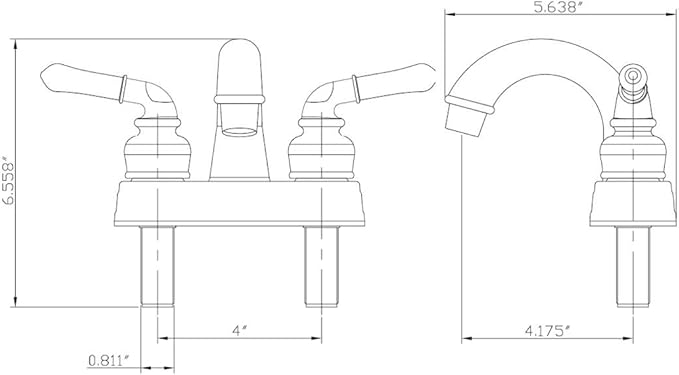 RVMobile Home Bathroom Sink Faucet - Chrome