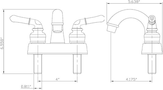 RVMobile Home Bathroom Sink Faucet - Chrome