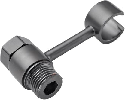 Shower Bathroom valve attachment Black/chrome brass with shower hose connector Mounting 360° swivelling 1pcs(Gun Grey)
