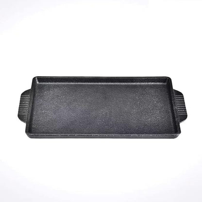 Cast Iron Steak Fajita Plate for Steak Pizza, Rectangle (7 x 4 inch)