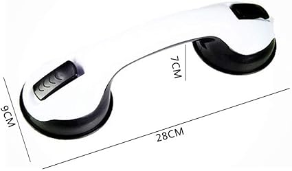 Grip Shower Wall Grab Bar Super Suction Cup Handle, Dual Locking Suction Cups, Handicapped, Elderly, Injured, Child, Senior Auxiliary Bathroom Handle, Non-Slip