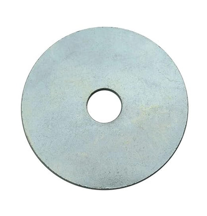 Fender Washers 12" x 3" OD Large Size Zinc Plated Finish Low Carbon Steel, Pack of 5 (12" x 3")