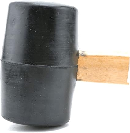 Gadpiparty 500g Black Double Headed Rubber Mallet Hammer for Woodworking and Glass Installation
