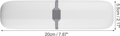 VOCOSTE Toothbrush Case, Traveling Toothbrush Holders Case, Plastic, White, 7.87"x2.17"