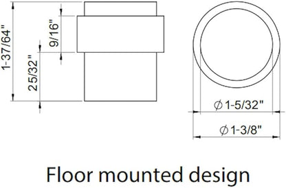 INOX DSIX02-10B Door Stop, Oil Rubbed Bronze