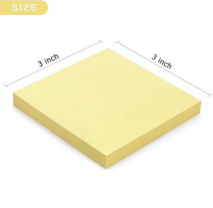 Early Buy Sticky Notes 3x3 Self-Stick Notes Yellow Color 6 Pads, 100 SheetsPad (Yellow)