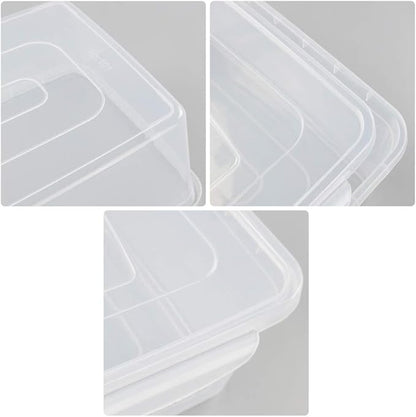 Plastic Latching Box, Multi-Purpose 16 Quart Clear Storage Bin, 2 Packs