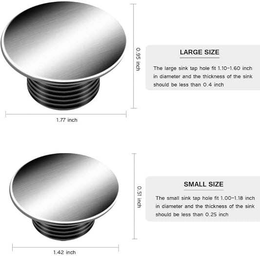 Sink Tap Hole Cover Kitchen Faucet Hole Cover Brushed Stainless Steel (1 to 1.6 Inch in Diameter) (1.10-1.60 inch)