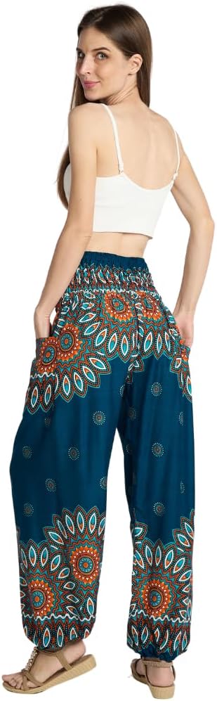 Banjamath Tranquil Threads High-Waisted Boho Harem Yoga Pants for Women
