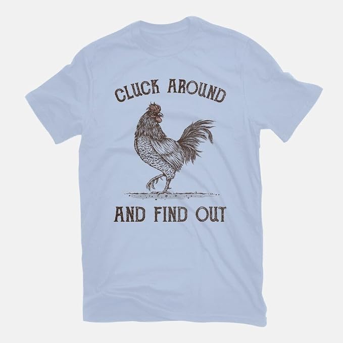 Color Grey TeeFury - Cluck Around and Find Out - Mens Animal, T-Shirt