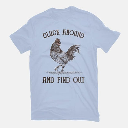 Color Grey TeeFury - Cluck Around and Find Out - Mens Animal, T-Shirt