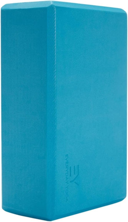 Everyday Yoga Foam Block with Soft Non-Slip Surface for Stability, Balance, and Deepen Stretches - Ideal for Yoga, Pilates, and Meditation Accessories (Sold Singular)