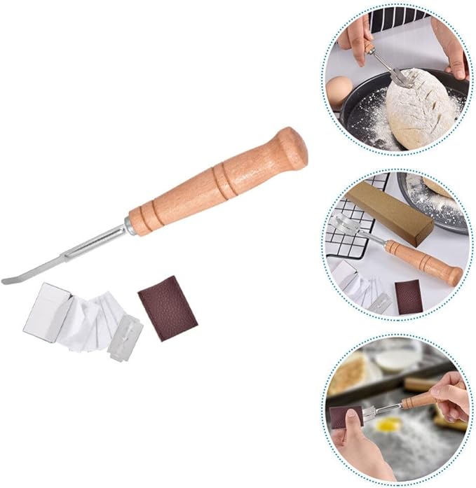 UPKOCH 1set Bread Lame Cutter Tool Handle Slashing for Effortless Scoring and Shaping Kitchen Supply for Homemade Bread and Pastries