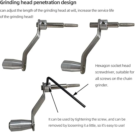 Chain Saw Sharpen Tool Portable Hand Crank Chainsaw Blade Sharpener Aluminium Alloy Precision Polishing for Repairing Chainsaw