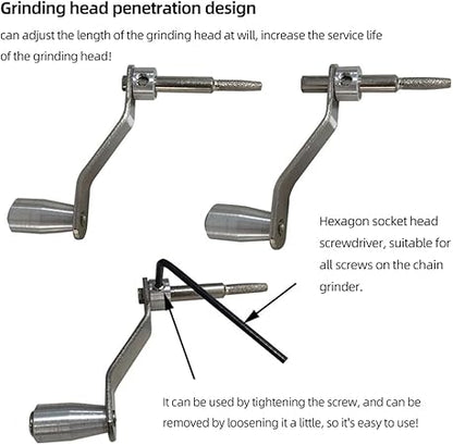 Chain Saw Sharpen Tool Portable Hand Crank Chainsaw Blade Sharpener Aluminium Alloy Precision Polishing for Repairing Chainsaw