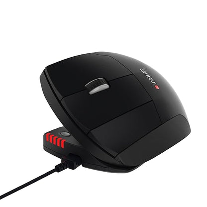Contour Design Unimouse Left-Hand Wired Ergonomic Mouse, Fully Adjustable 2.4GHz for Laptop & Desktop, Mac & PC Compatible