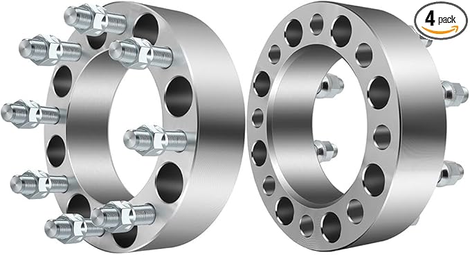 ECCPP 2X 2 inch 8 lug Wheel Spacers Adapters 8x6.5 to 8x6.5 with 916 Thread 126.15mm for Dodge Ram 2500 3500 1994-2011  for F250 F350 1988-1998 for Ford E-250 Econoline 1978-2002