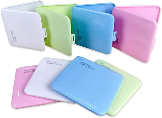 Portable Dustproof Moisture-Proof Storage Box Mask Case Storage Box Band-aid Bill Temporary Storage Folder (Green, 13013014mm)