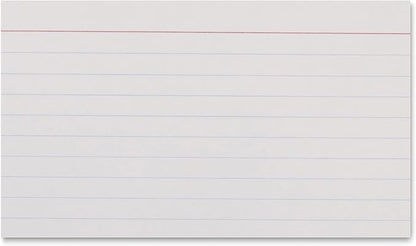 Basics Heavy Weight Ruled Lined Index Cards, 300 Count, 100 Pack of 3, White, 3 x 5 Inch Card