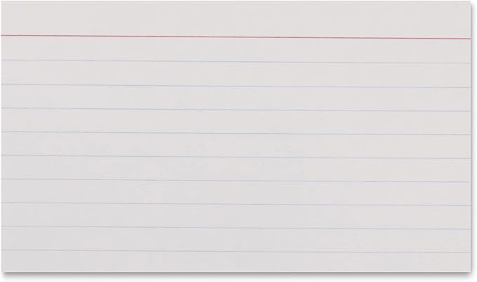 Basics Heavy Weight Ruled Index Cards for Studying and Note Taking, White, 3" x 5", 100 Count (Pack of 3, 300 Total)