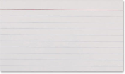 Basics Heavy Weight Ruled Index Cards for Studying and Note Taking, White, 3" x 5", 100 Count (Pack of 3, 300 Total)