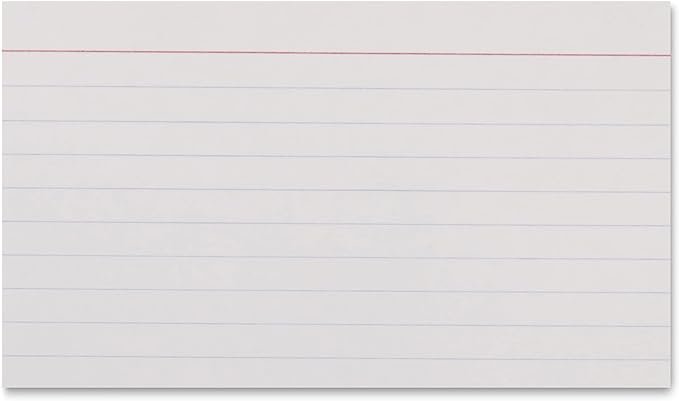 Basics Paper Flash Ruled Index Note Cards, Heavy Weight, White, 3 x 5 Inch Card, 300 Count, 100 Pack of 3