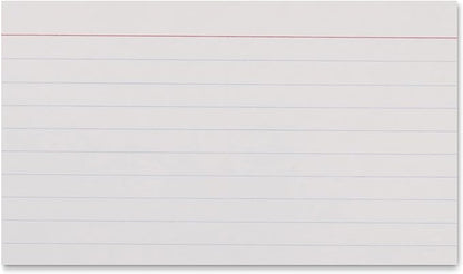 Basics Paper Flash Ruled Index Note Cards, Heavy Weight, White, 3 x 5 Inch Card, 300 Count, 100 Pack of 3