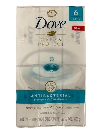 Dove Care  Protect Beauty Bar, 6 Bars, 3.75 oz each, Moisturizing Cream