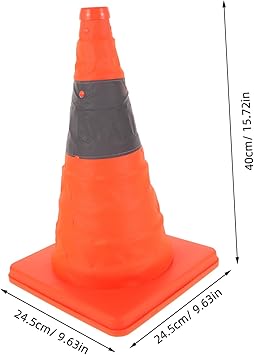 Collapsible Traffic Cones Reflective Safety Cone for Road Safety Waterproof Emergency Situations Traffic Control Portable Design