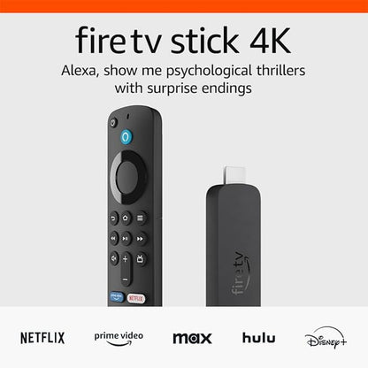 Fire TV Stick 4K (newest model) with AI-powered Fire TV Search, Wi-Fi 6, stream over 1.5 million movies and shows, free & live TV