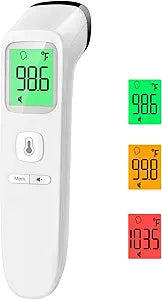 No-Touch Thermometer for Adults and Kids, Accurate Digital Baby Thermometer, FSA HSA Eligible, Fever Alarm  Silent Mode, 2 in 1 Forehead  Object Mode