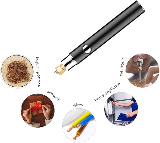 Multifunction Pens for Screens Universal Fine Point Stylus Black Replacement Pen Battery Threaded Rechargeable Soldering for and More Home Repairs with USB Charger