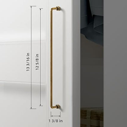 Goo-Ki 2 Pack 12 58'' Center to Center Antique Brass Cabinet Bar Pulls Vintage Drawer Handles Closet Classic Retro Home Kitchen Improvement Hardware