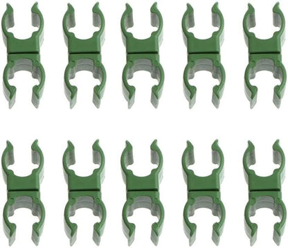 50pcs Plant Trellis Connector Clips Greenhouse Fastener Buckle Cross Clip Rotatable Rod Connector for Tomato Cage Plant Stakes (for 11mm Rods)