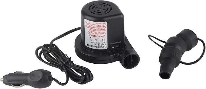 12V DC Electric Air Pump Inflator with 3 Nozzles for Inflatables Mattress Raft Bed Boat Nozzles of Different Size in The Electric Air Mattress Pumps Allowing You