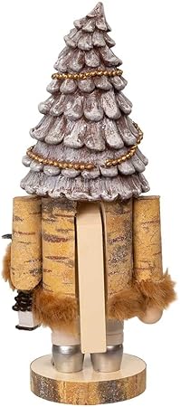 Kurt Adler 10-Inch Wooden Rustic Glamour Gnome Nutcracker