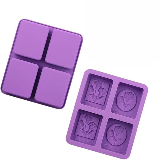 4 Holes Carnation Silicone Cake Mold Wedding Handmade Soap Mold Aroma Rice Cake Mold Kitchen Baking Tools