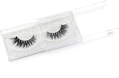False Eyelashes 3D Eyelashes Luxury Handmade Lashes Natural Long Eye Lashes Fluffy False Lash Eye Popular Eyelashes D21 - (Color: D21)