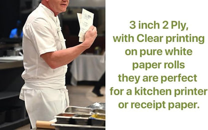 3" x 90' 2 Ply 10 Rolls White Canary Carbonless Paper Kitchen Receipt Printer POS System Cash Register Compatible with Clover Epson SNBC Star Sam4s Ellix Bixolon (10 Rolls, 3" x 90 ft 2 Ply)