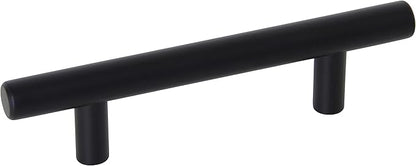 RCH Hardware HD-SS002-76 Solid Stainless Steel Modern Cabinet Drawer Handle Pull, 3 Inch, Black (4 Pack
