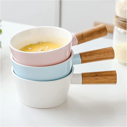 Fruit Bowls French Onion Soup Bowls with Wood Handle Fruit Salad Dessert Bowls Breakfast Porridge Bowls Steamed Egg Bowl Counter