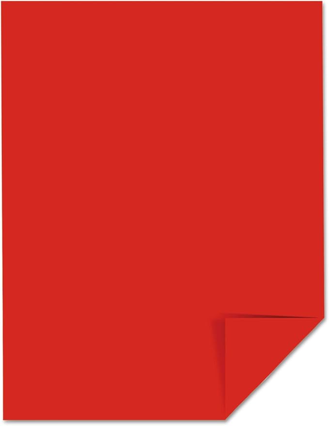 Neenah Astrobrights Premium Color Card Stock, 65 lb, 8.5 x 11 Inches, 250 Sheets, Re-Entry Red