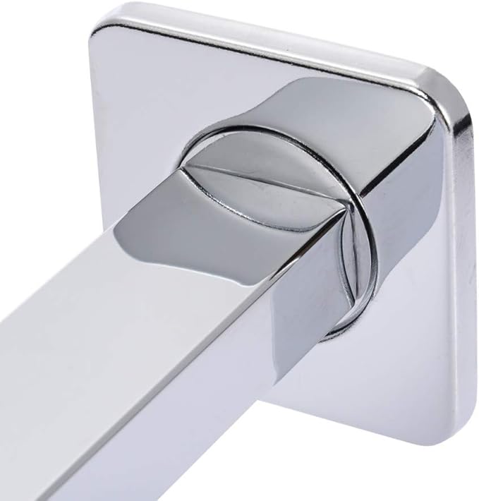 24" Chrome Wall Mounted Square Shower Extension Arm For Rainfall Shower Head Bathroom Tools Accessories,as shown