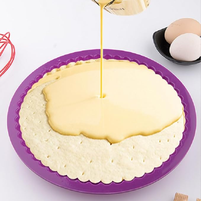Silicone Cake Tins For Baking Lace Shaped Silicone Pizza Plate Silicone Cake Toast Baking Mold Mousse Bread Chocolate Baking Tools Red