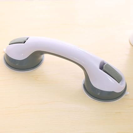 Grip Shower Wall Grab Bar Super Suction Cup Handle, Dual Locking Suction Cups, Handicapped, Elderly, Injured, Child, Senior Auxiliary Bathroom Handle, Non-Slip
