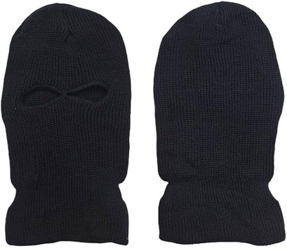 Winter Childrens Warm Face Mask Headgear Skiing Cold-Proof Mask Childrens Three-Hole Two-Hole Knitted Hat